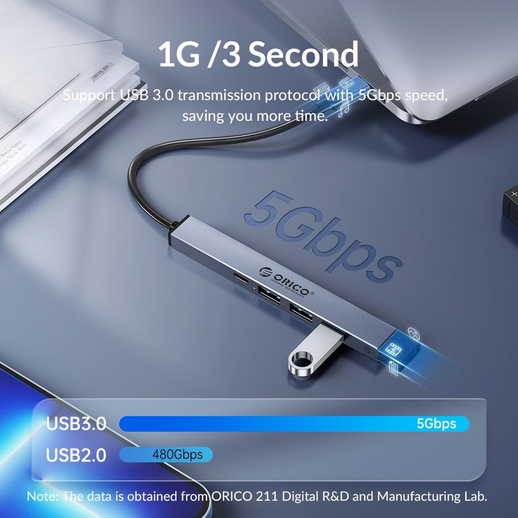 ORICO Portable 5GBPS 4-Port USB 1